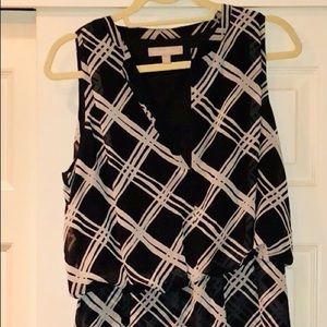 Geometric plaid dress